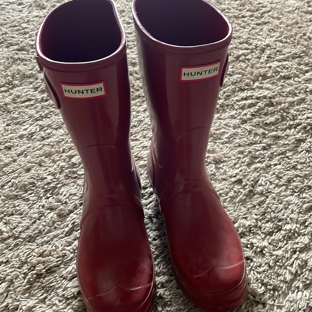 Red Hunter boots